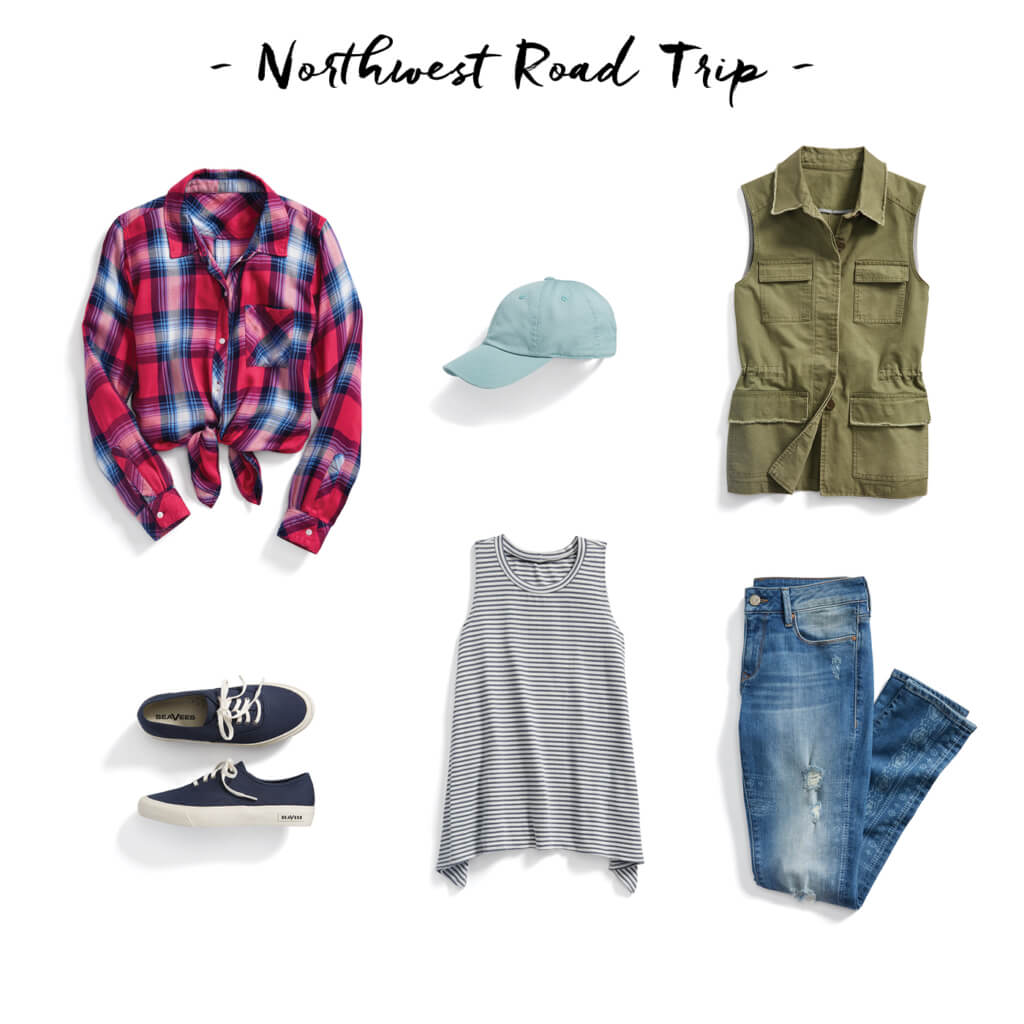 If you’re headed to the birthplace of grunge this summer, take a cue from the rockers of the ‘90s with a plaid shirt and distressed denim.