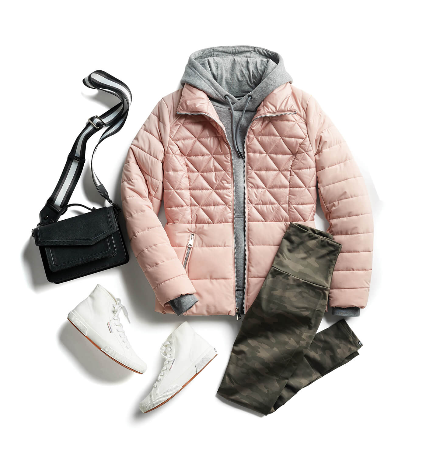 puffer jacket with leggings