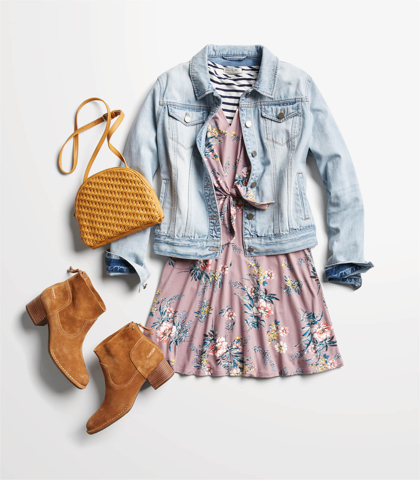 jean jacket with a dress