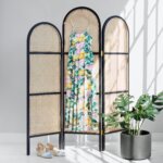 Stitch Fix women’s resort wear maxi dress hanging next to blue and beige espadrille wedges and potted plant.