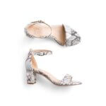 Stitch Fix women’s snakeskin heeled sandals.