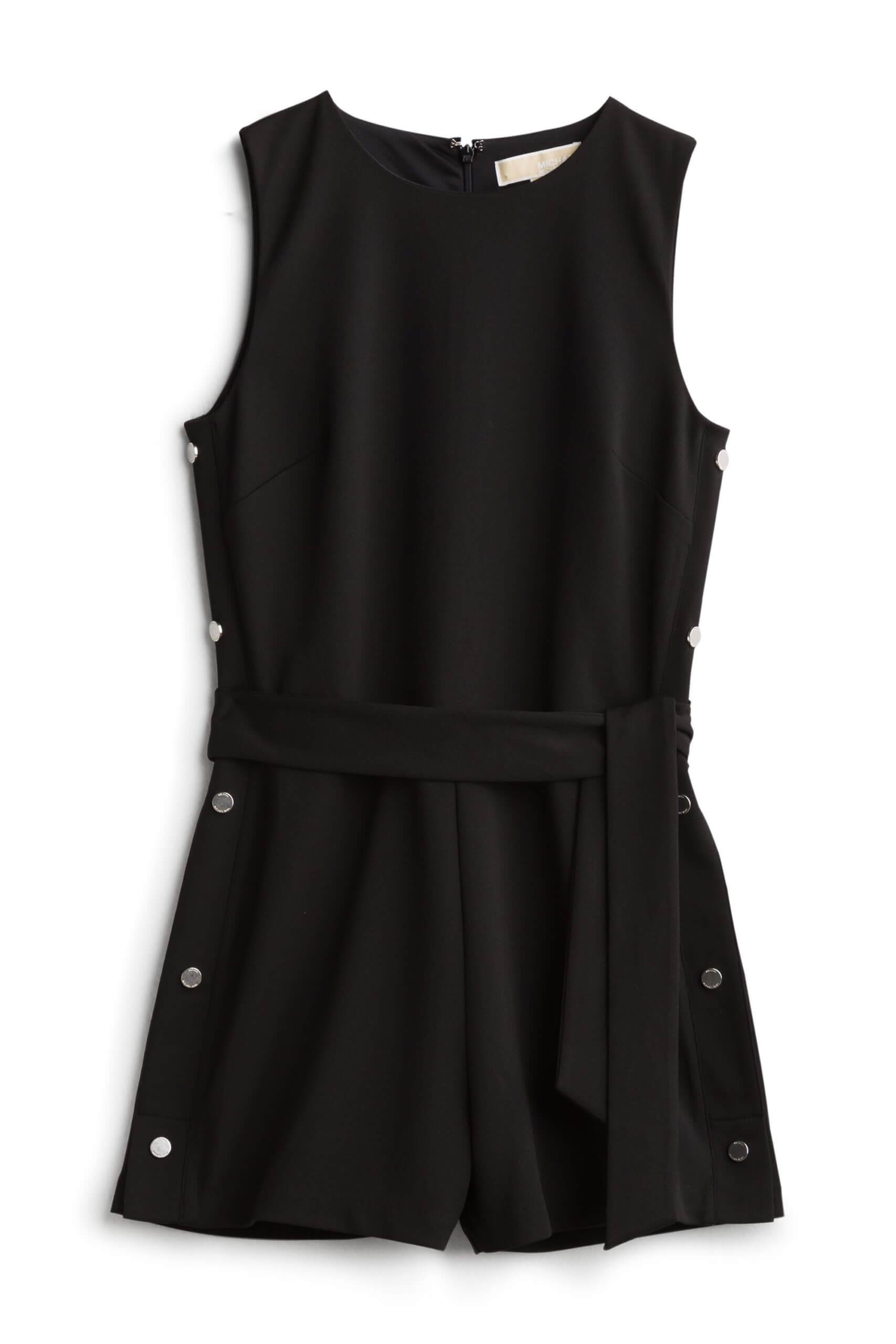 Stitch Fix Summer Cocktail Attire black romper with tie-waist.