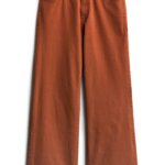 Stitch Fix women’s burnt orange wide-leg jeans.