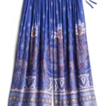 Stitch Fix women’s blue patterned culottes.