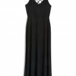 Stitch Fix women’s black maxi dress with cross-back straps.