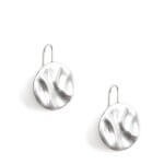 Stitch Fix women’s silver hammered round drop earrings.
