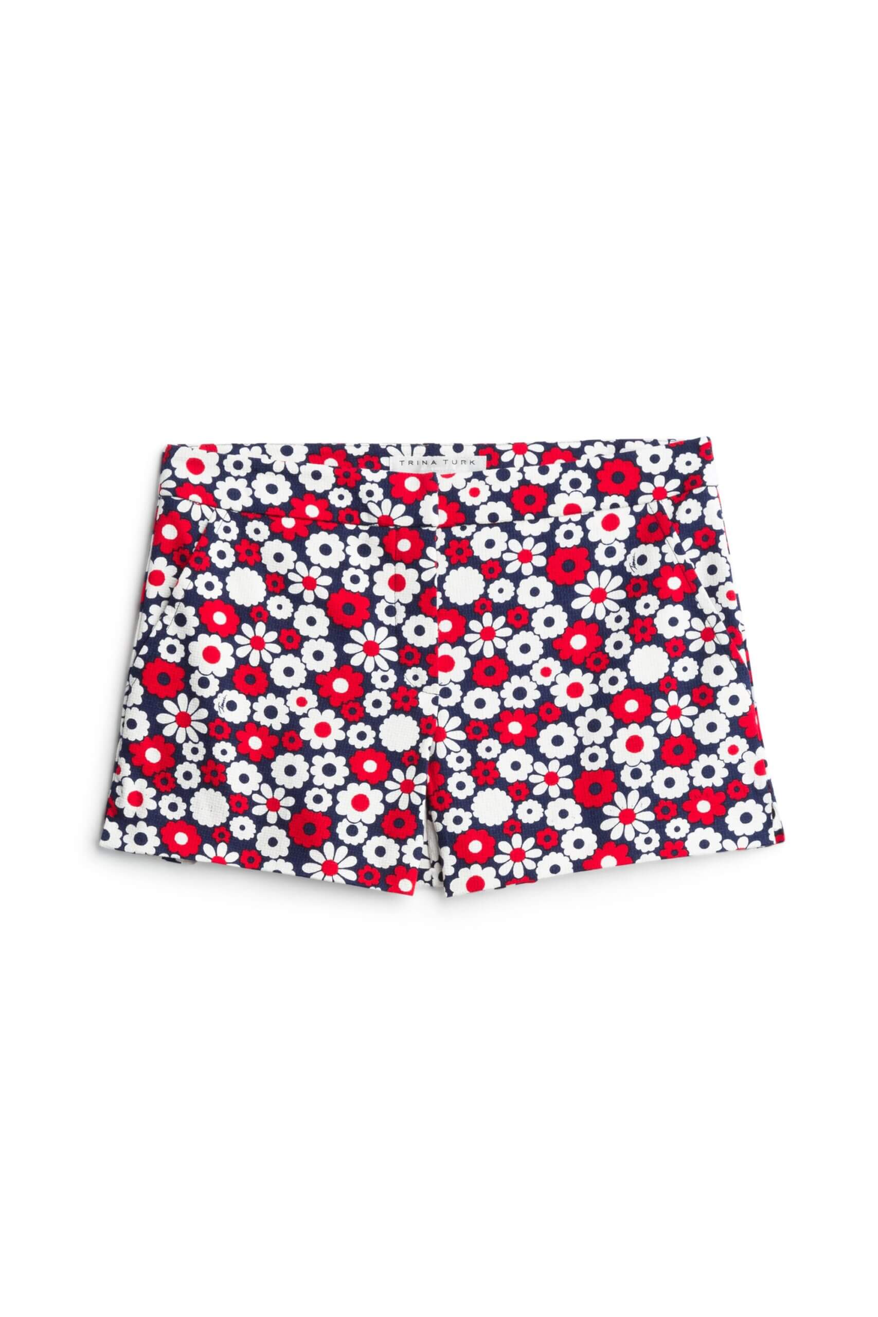 Stitch Fix women's red, white and navy floral shorts.