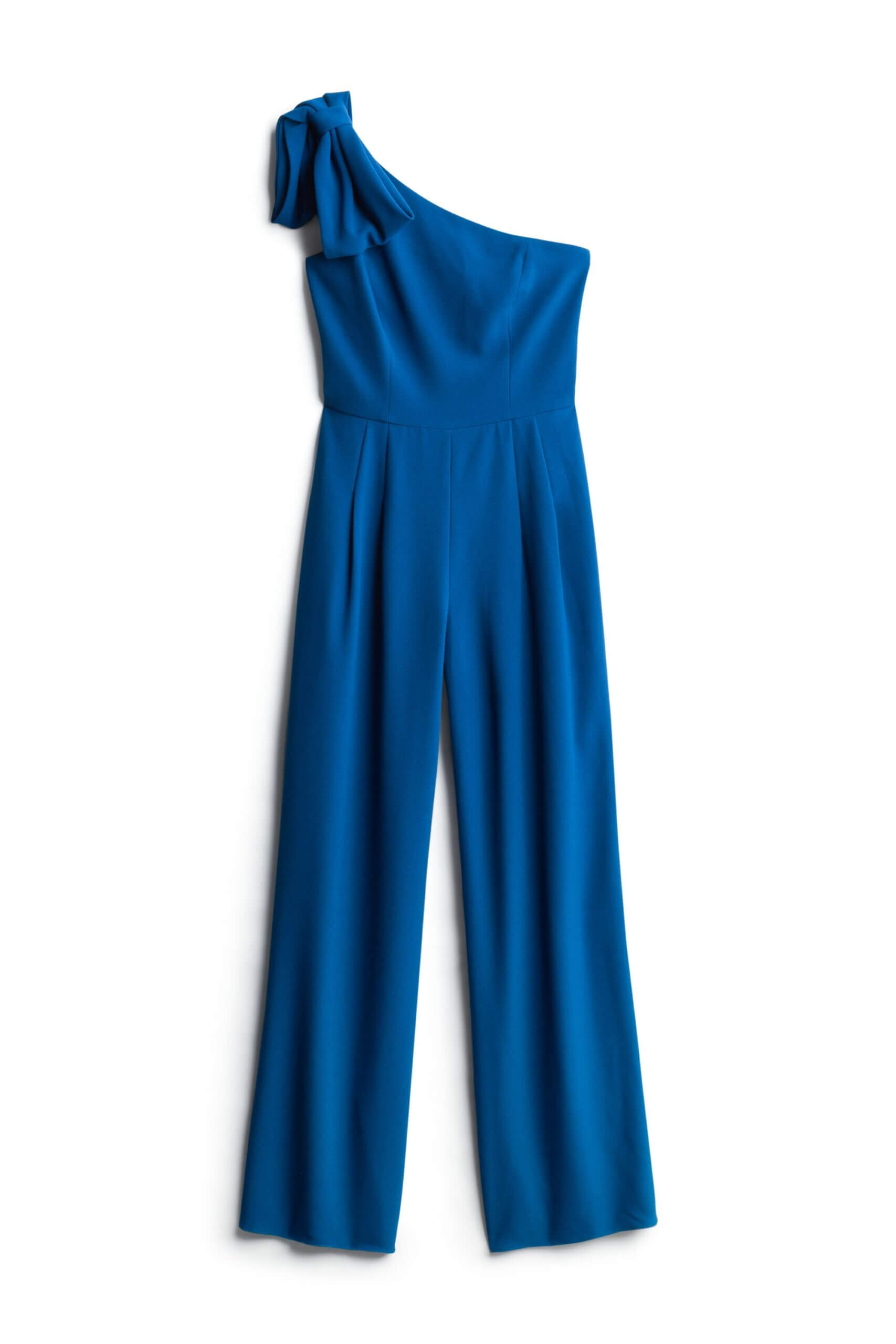 Stitch Fix Women’s collection featuring cobalt jumpsuit with one-shoulder tie detail.