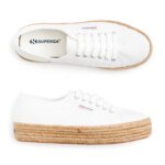 Stitch Fix Women’s Collection featuring white espadrille lace-up sneakers.