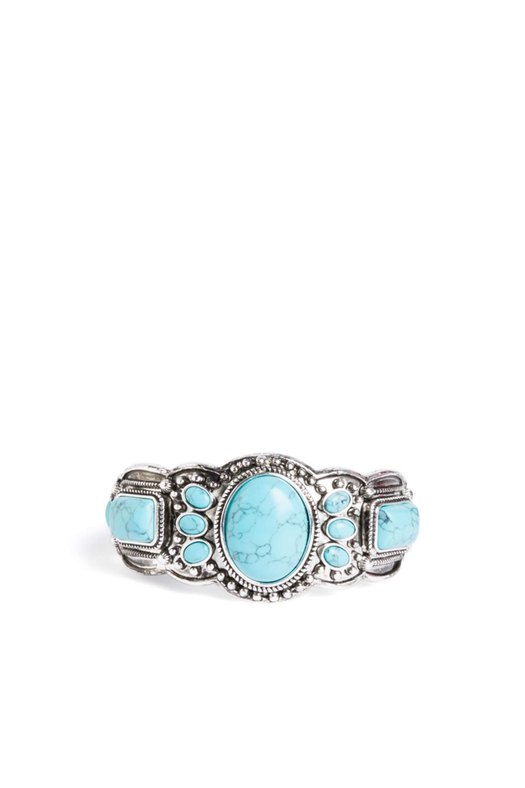 Stitch Fix women’s silver and turquoise stone bangle.
