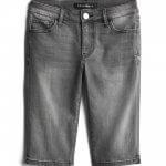 Stitch Fix black jean bermuda-length shorts.