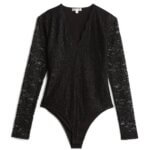 Stitch Fix women’s black lace long-sleeve bodysuit.