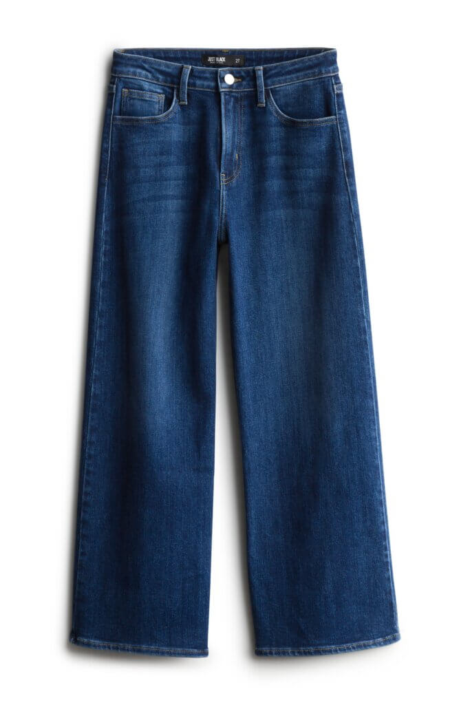 Stitch Fix women's blue wide-leg jeans.