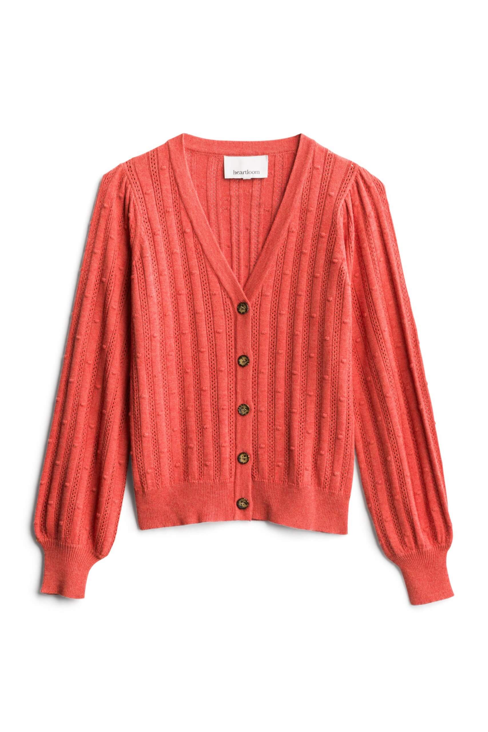 Stitch Fix women’s coral button-down cardigan.