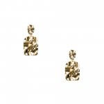 Stitch Fix Women’s gold drop earrings with hammered detailing.