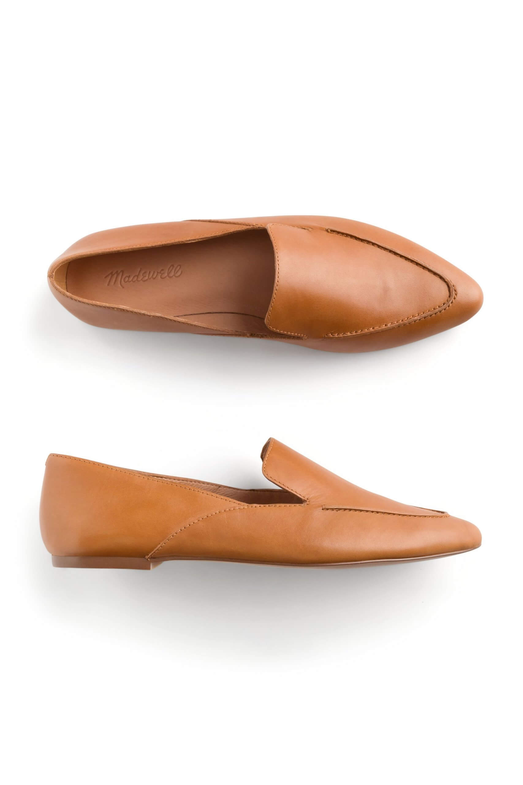 Stitch Fix women’s luxury fabric brown leather loafers.