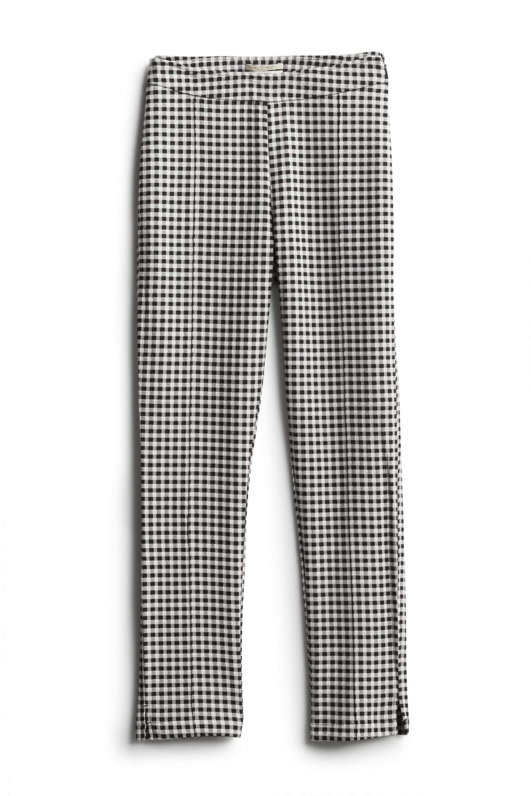 Stitch Fix women’s black and white plaid pants.