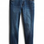 Stitch Fix women’s petite cuffed skinny jeans in dark blue wash.