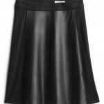 Stitch Fix women’s luxury fabric black leather skirt.
