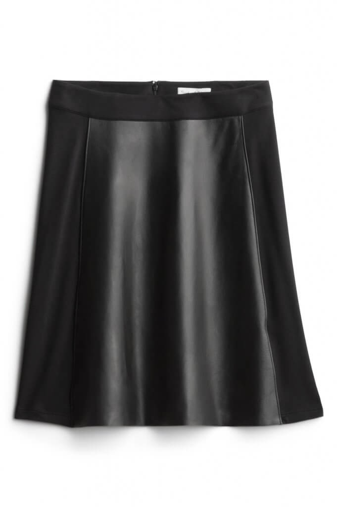 Stitch Fix women’s luxury fabric black leather skirt.