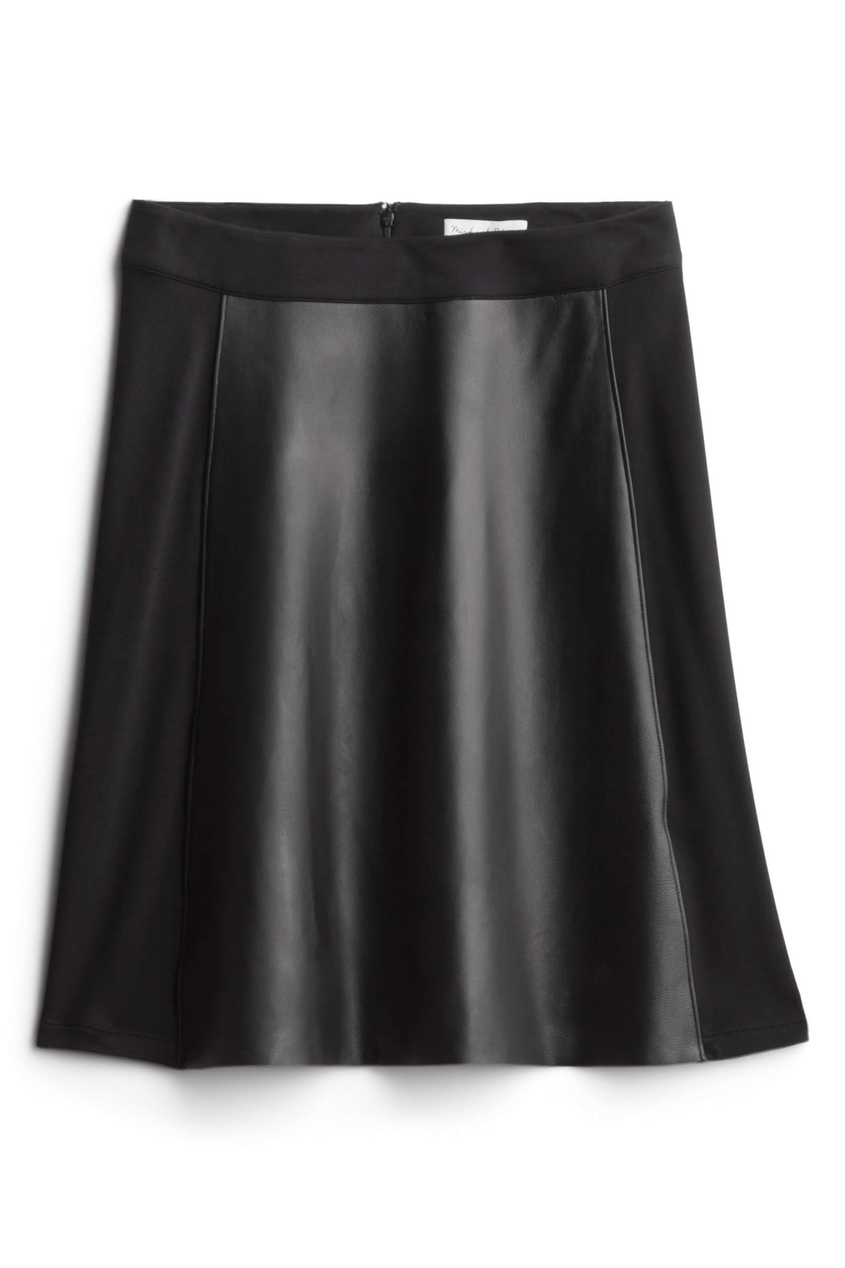 Stitch Fix women’s luxury fabric black leather skirt.