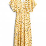 Stitch Fix women’s yellow and white floral short-sleeve maxi dress.