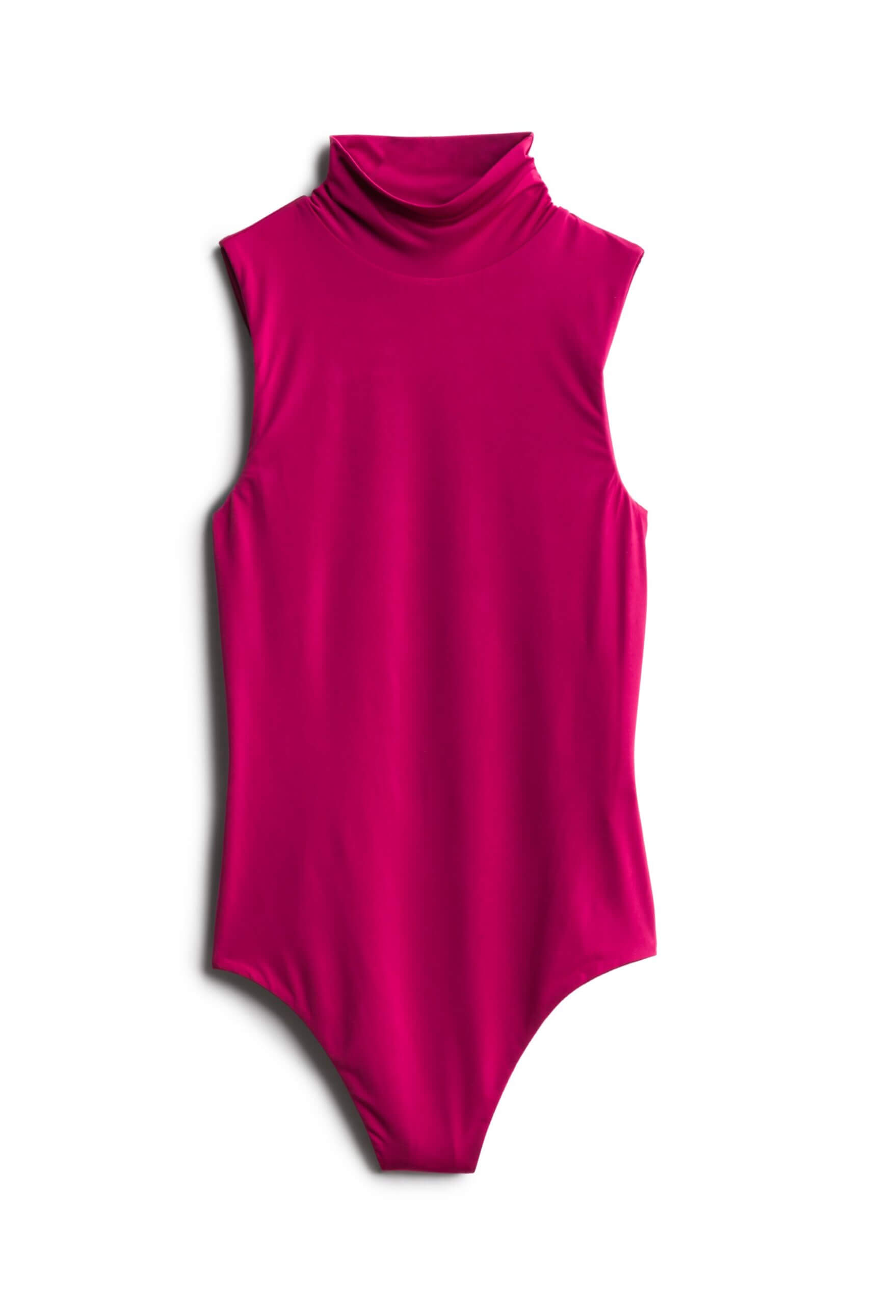 Stitch Fix women’s maroon turtleneck sleeveless bodysuit.