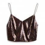 Stitch Fix women’s bronze sequin cropped tank top.