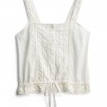 Stitch Fix Women’s white tank with button-front detailing.