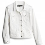 Stitch Fix women’s white denim button-front jacket.