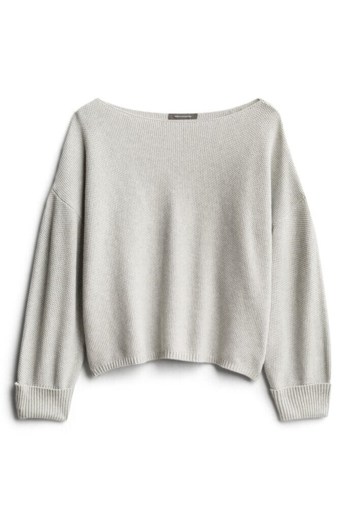 Stitch Fix Women's grey boatneck pullover. 