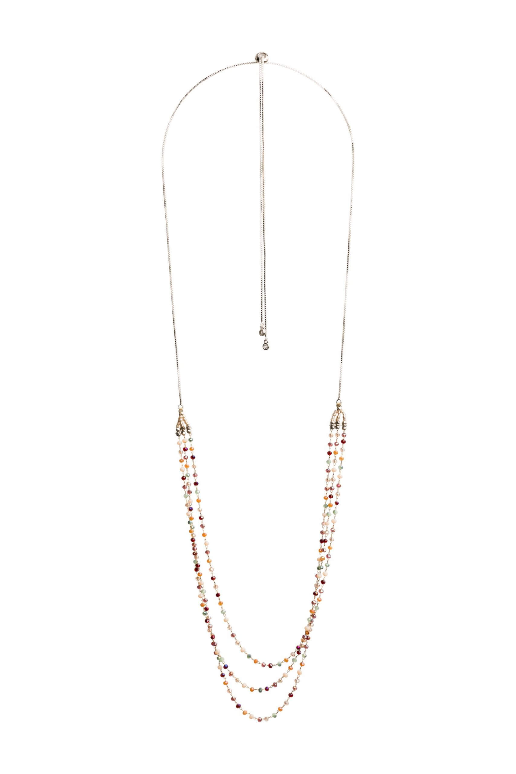 Stitch Fix women’s layered necklace with multi-colored beads.