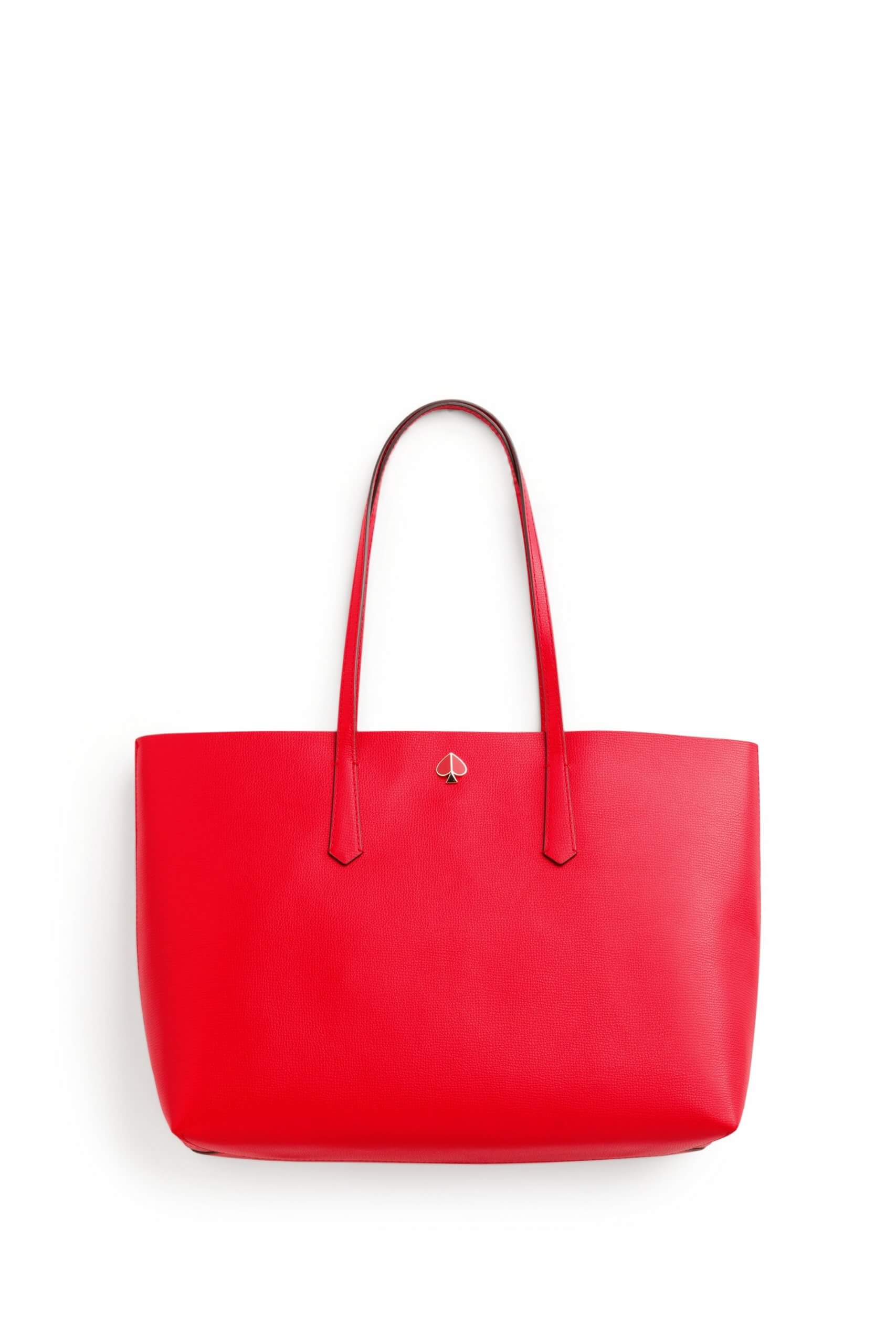 Stitch Fix women’s luxury fabric red leather tote bag.