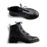 Stitch Fix women’s black lace and zipper combat boots.