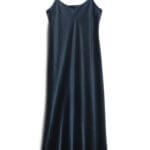 Stitch Fix women’s navy blue silk slip midi dress.