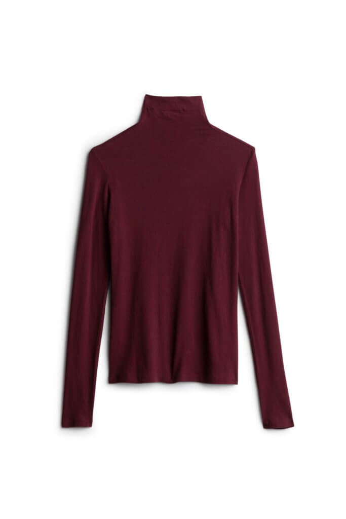 Stitch Fix women’s burgundy knit turtleneck.
