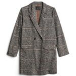 Stitch Fix women’s grey plaid overcoat.