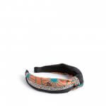 Stitch Fix women’s black, orange and teal printed headband.