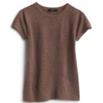 Stitch Fix women's brown knit T-shirt.