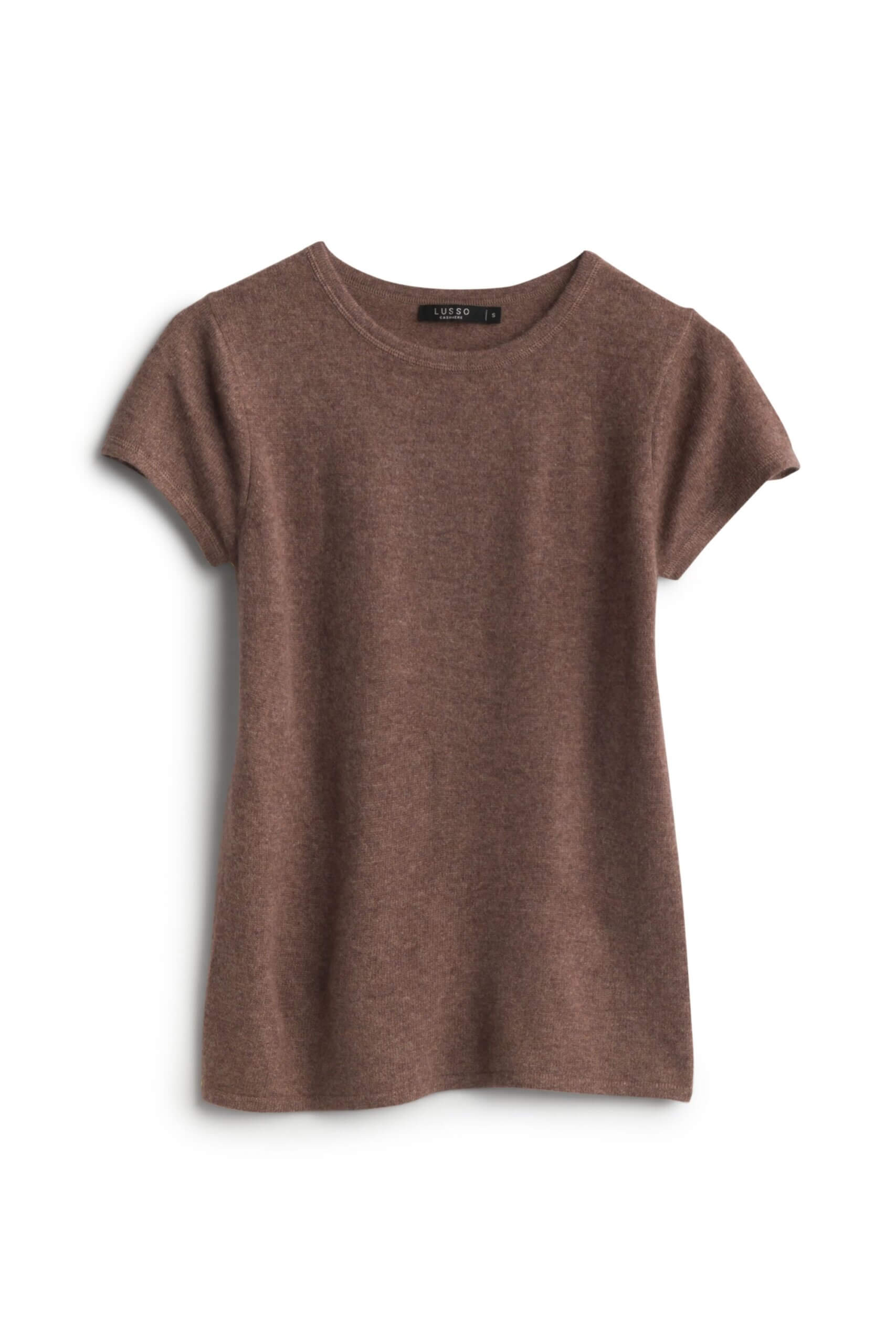 Stitch Fix women's brown knit T-shirt.
