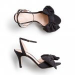 Stitch Fix women’s black kitten heels with bow detail.