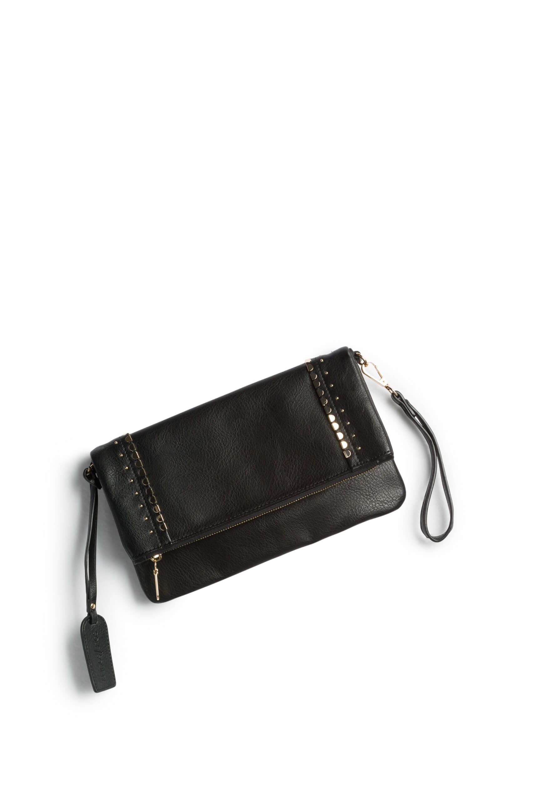 Stitch Fix women’s black clutch with a wrist strap.