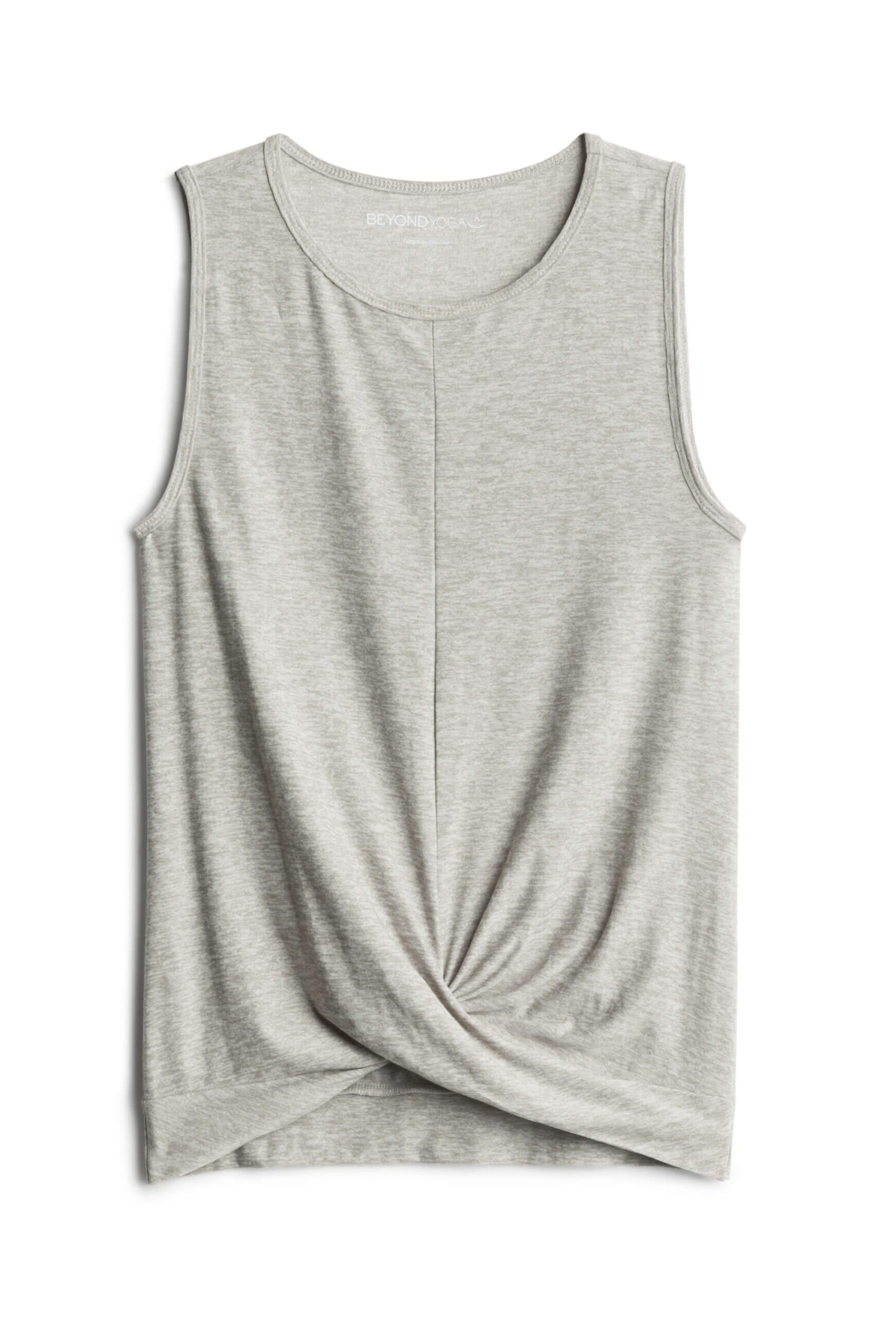 Stitch Fix women's gray twist-front tank top.