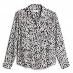 Stitch Fix women’s luxury fabric silk leopard print blouse.