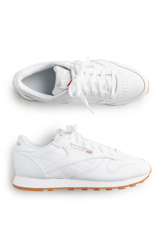 Stitch Fix women’s white lace-up sneakers.