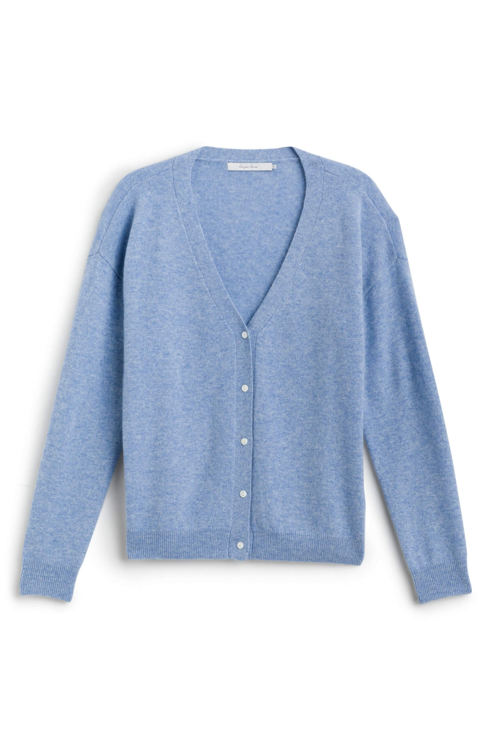 Stitch Fix women’s luxury fabric cashmere blue button-front cardigan.
