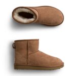 Stitch Fix women’s brown suede boots with sherpa lining.