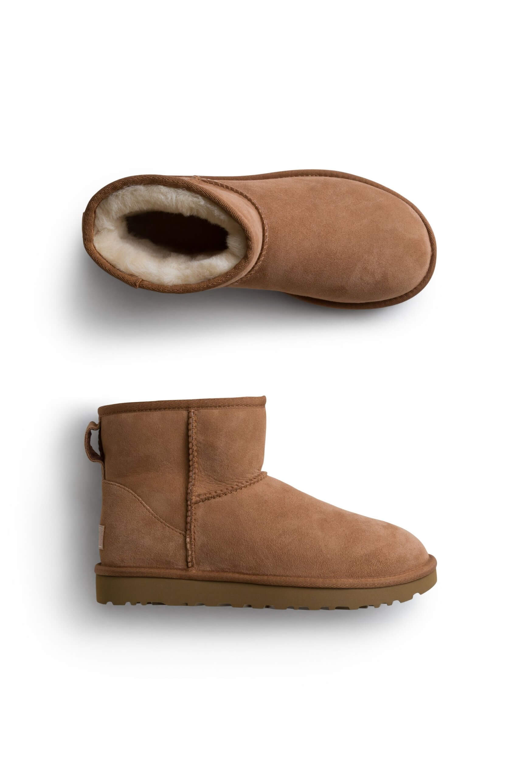 Stitch Fix women’s brown suede boots with sherpa lining.