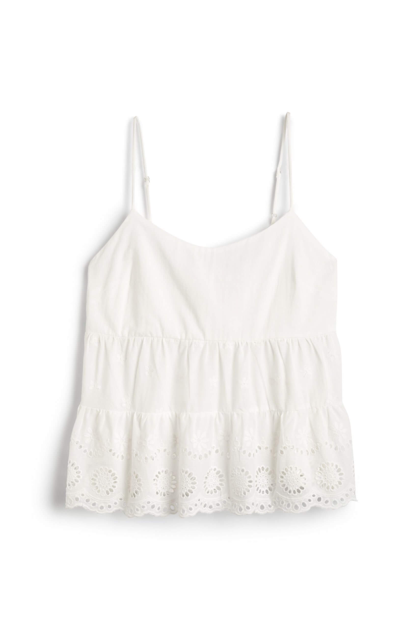 Stitch Fix Women's white eyelet tank.
