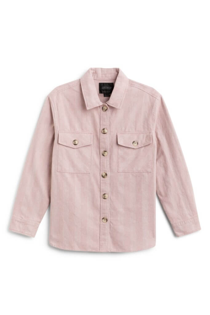 Stitch Fix women’s light pink shacket.